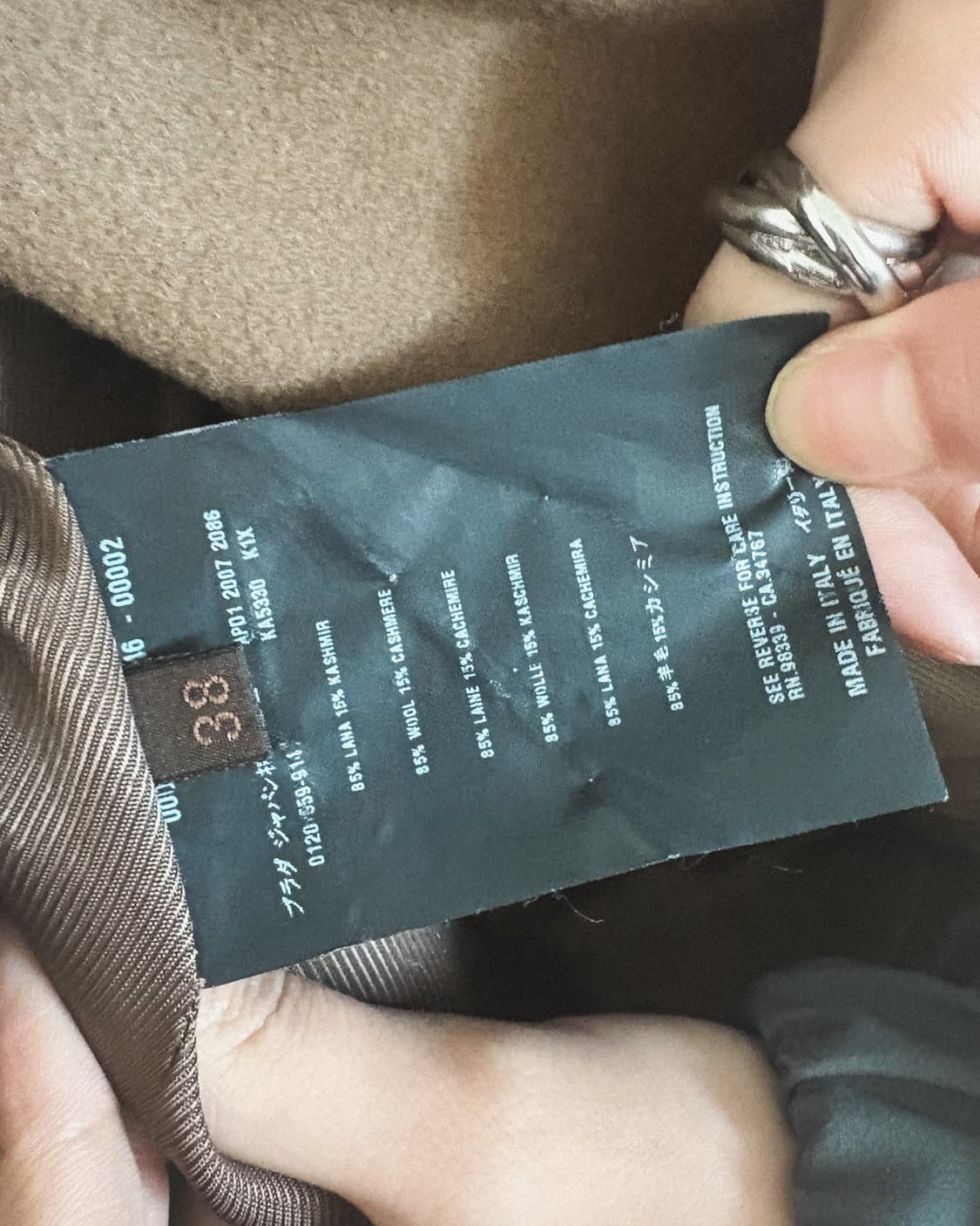 프라다 by 라프시몬스 폭스 퍼 칼라 롱코트 상품이미지8