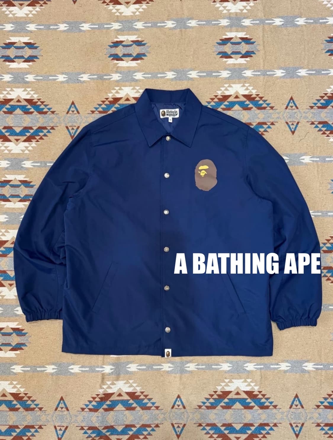 [XL] 베이프 빅사루 코치자켓 네이비 상품이미지1