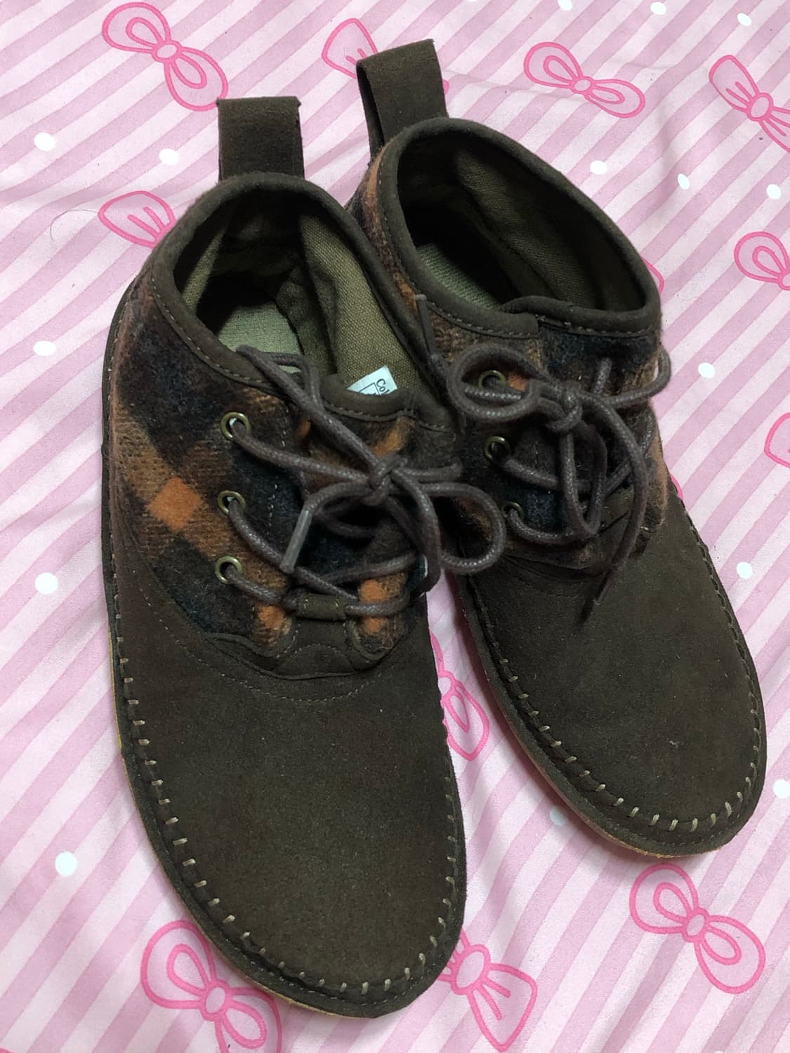 콜롬비아 군밤 체크 워커 하구미 모리 아메카지 상품이미지3