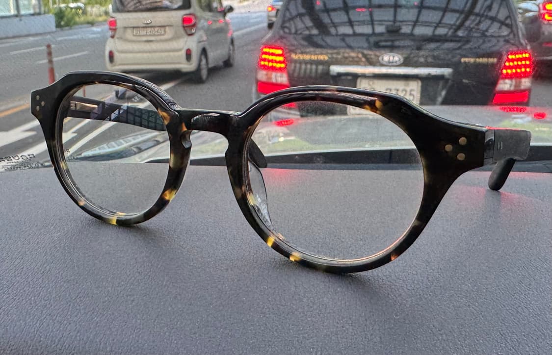 사가와후지이 테논 안경 (톨토이즈 컬러 + 우드) 상품이미지1