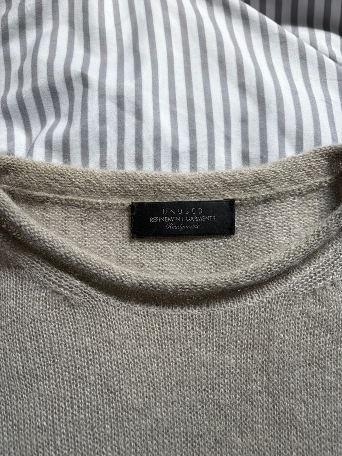 Unused  언유즈드 절개니트 상품이미지3