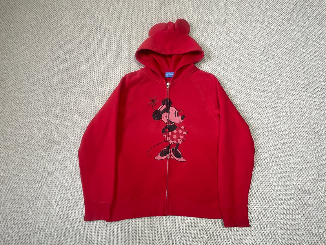 디즈니 빈티지 미키마우스 도트 후드집업  J03411 상품이미지1