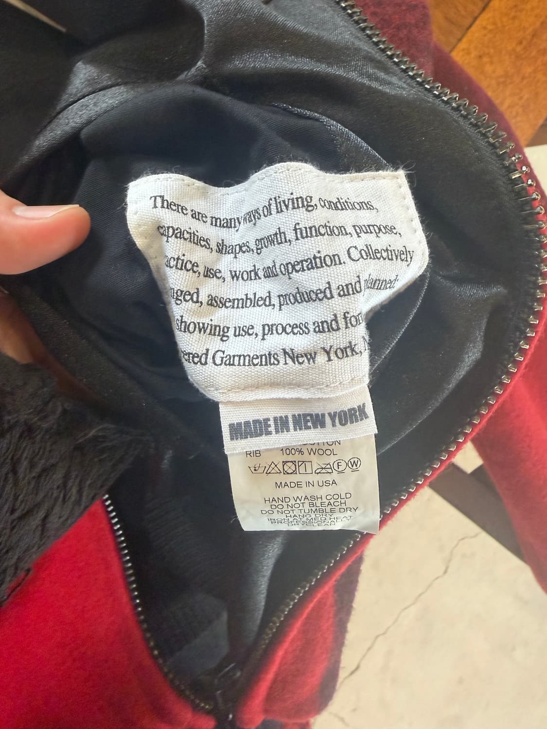 엔지니어드가먼츠 버팔로 체크 투톤 에비에이터 봄버 자켓 상품이미지6