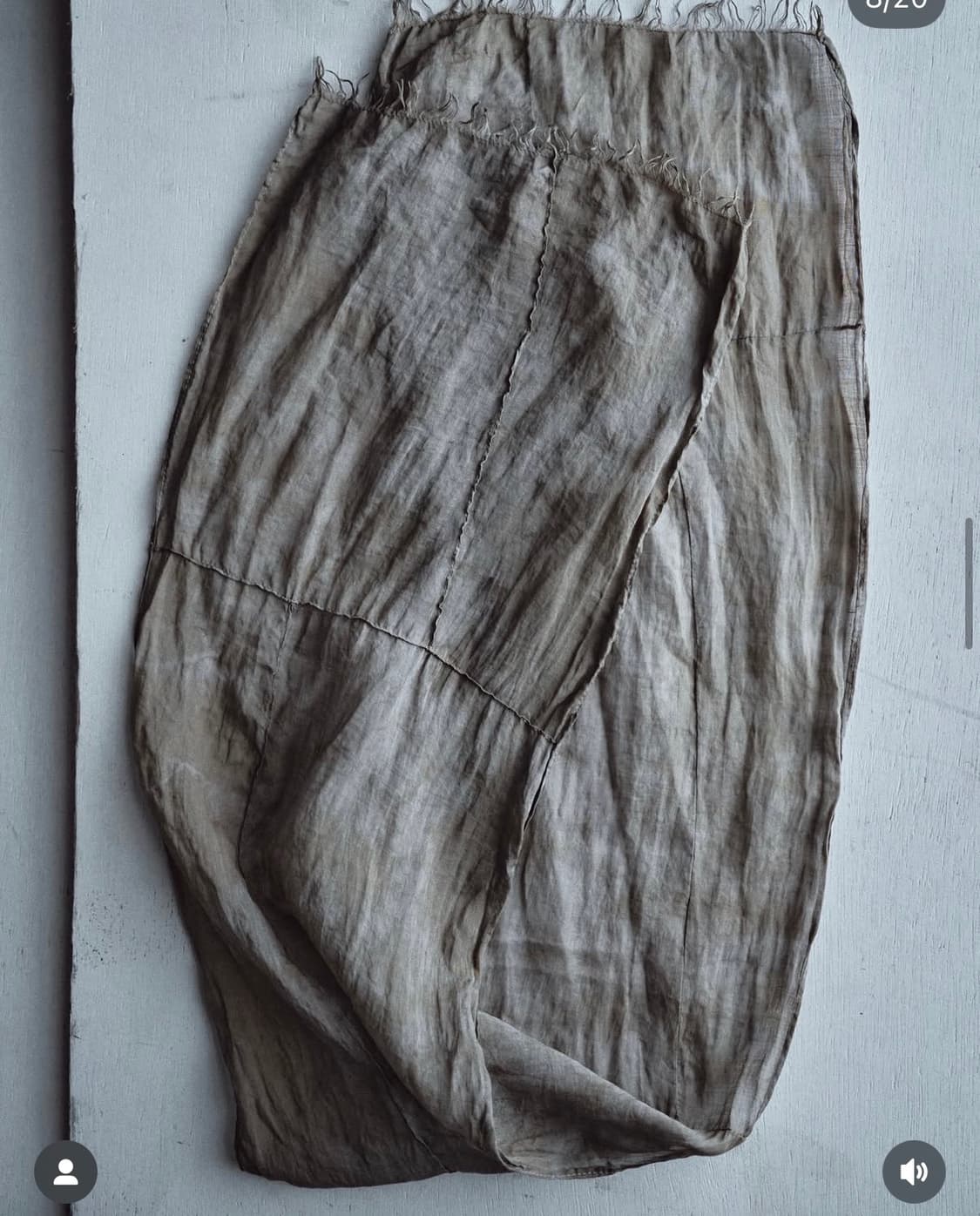 Textured Pintuck Scarp Brown grey 상품이미지1