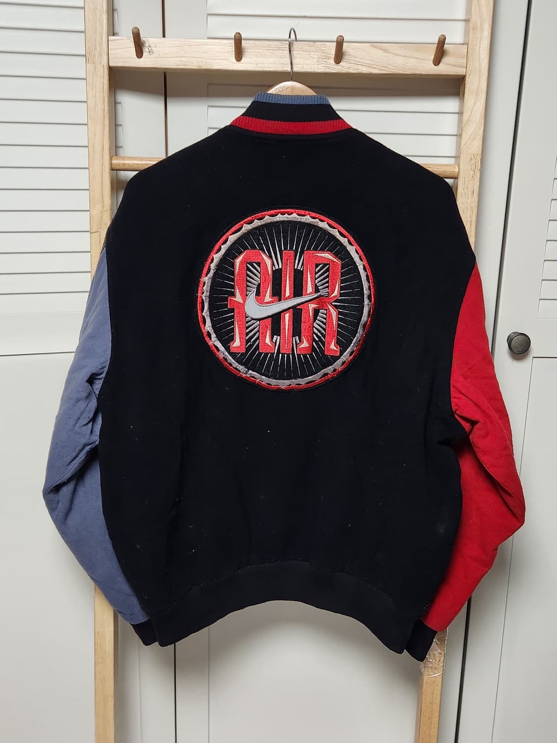 L 나이키 빅로고 90s 올드스쿨 바시티 가죽 자켓 상품이미지2