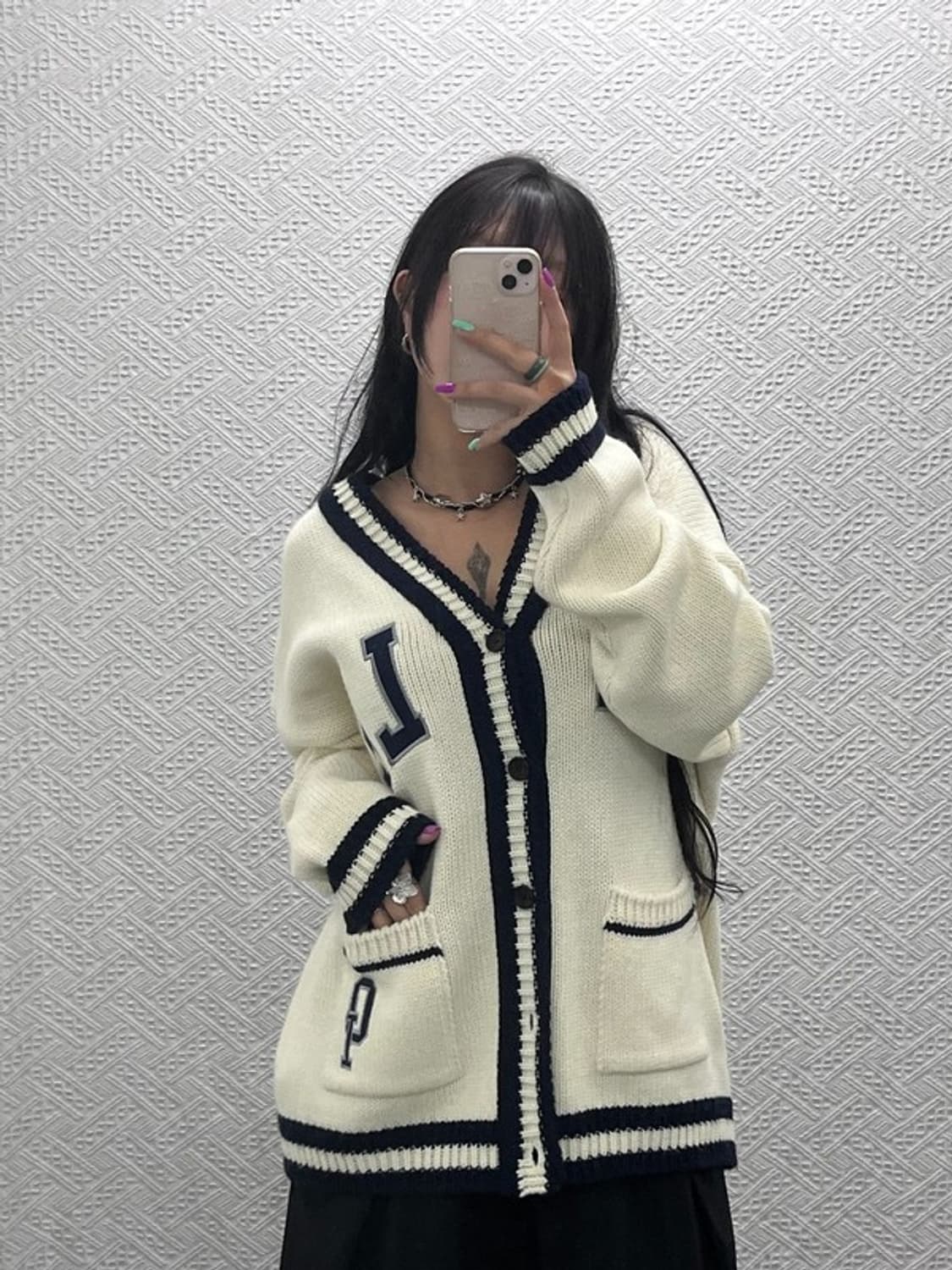 OIOI 오아이오아이 예일 가오리 아크릴 가디건 F C07343 상품이미지2