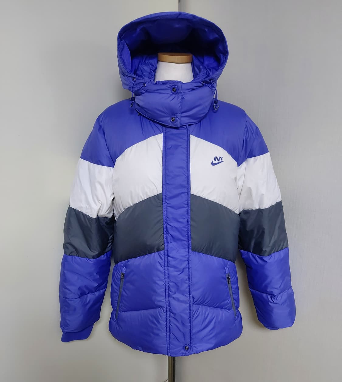 나이키 여성 컬러블록 후드 다운 패딩 (L)  상품이미지1