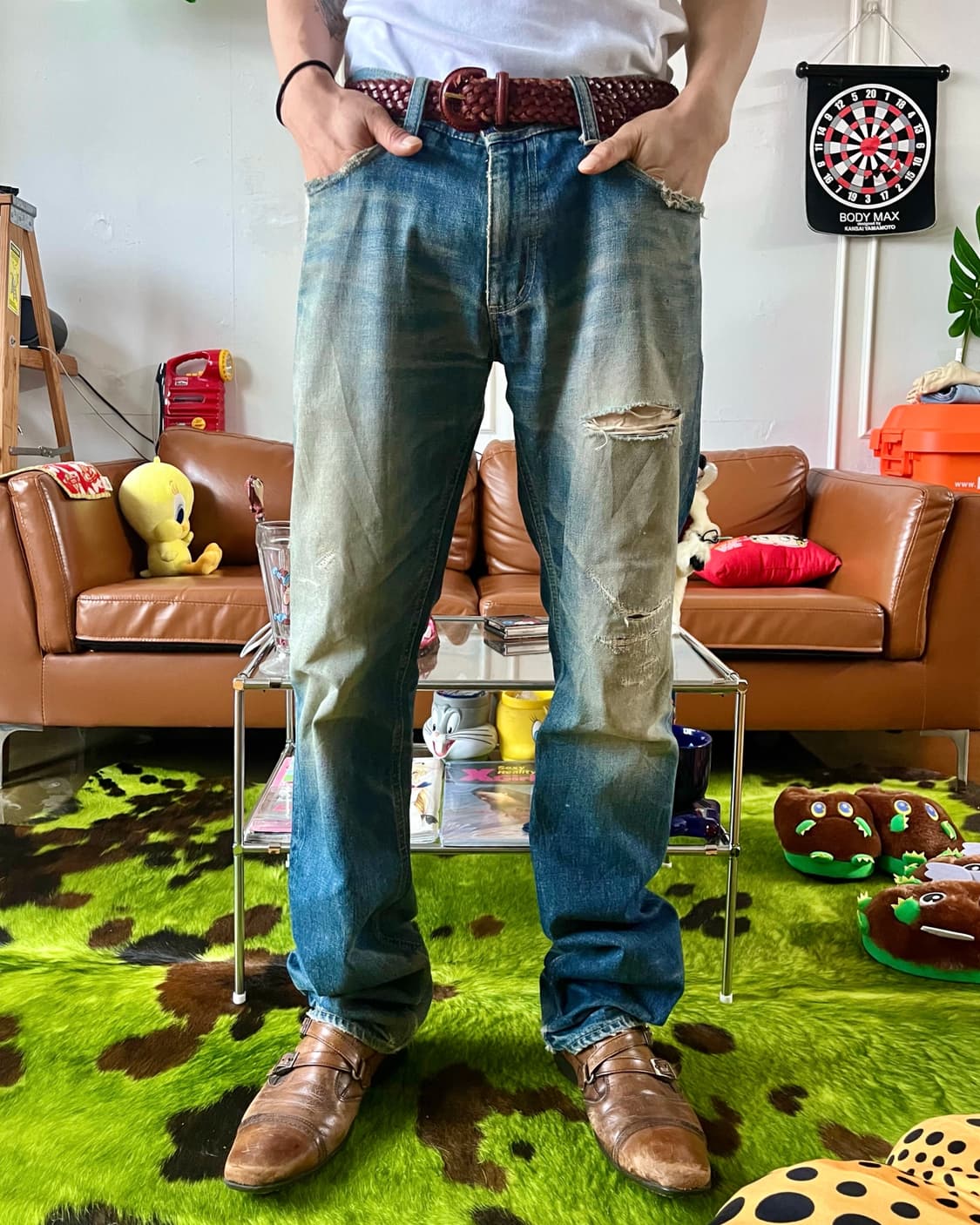 90-00s S?UAPE Japan Sugar Skull Denim 상품이미지2