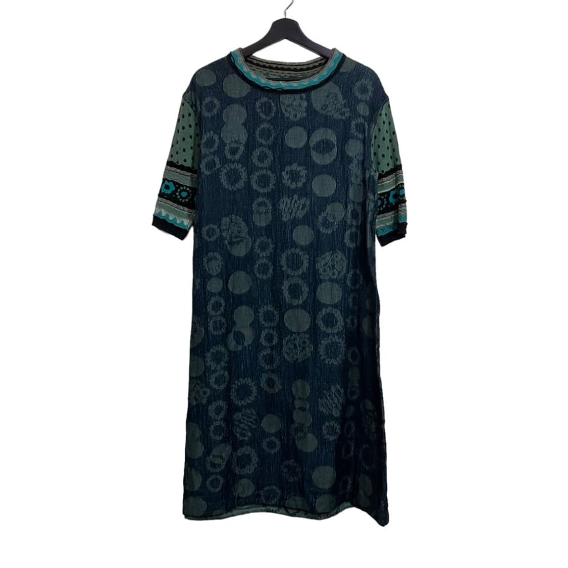 m&k yoko 패턴 코튼 반팔 원피스 상품이미지2