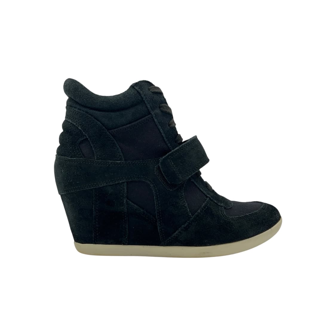 240 W 애쉬 보위 웨지 스니커즈 스웨이드 블랙 (EU37) 상품이미지1