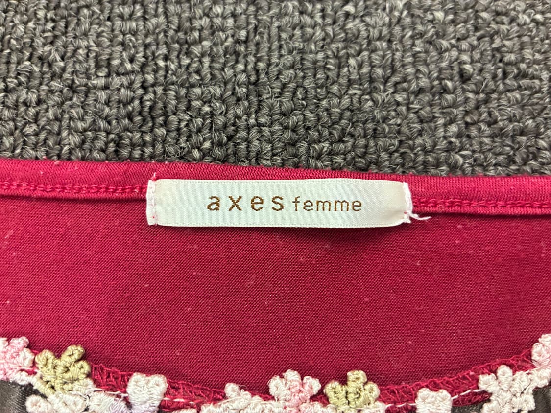 M)Axes Femme 빈티지 여성 꽃 자수 레이스 디테일 나시 상품이미지5