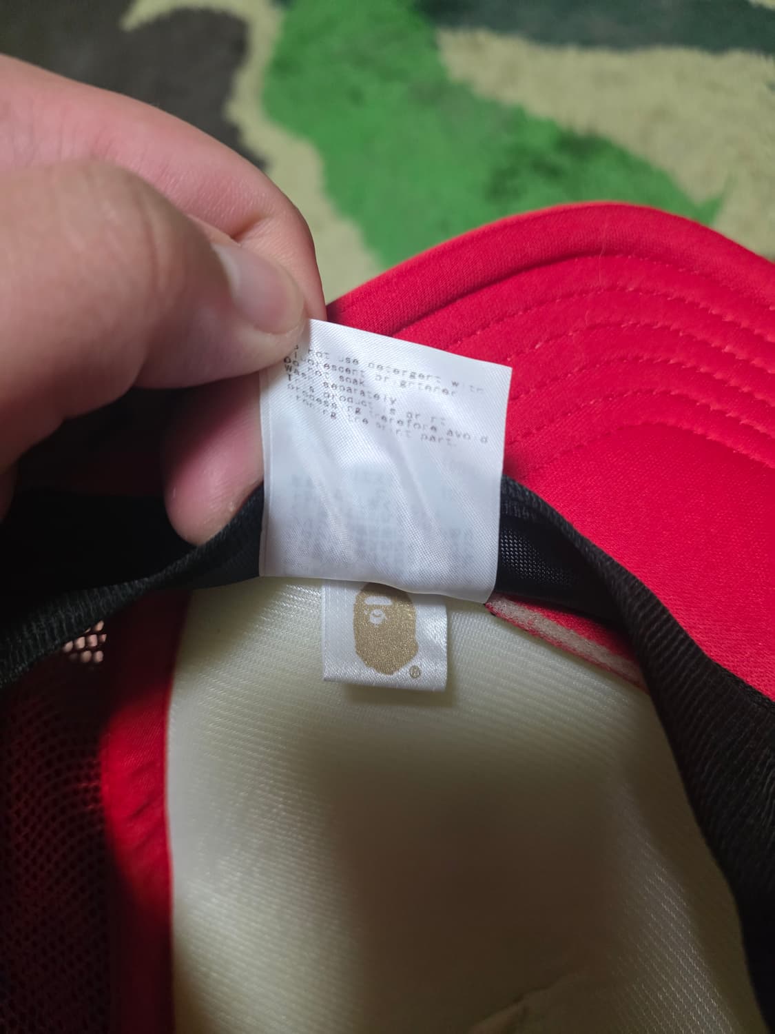 [OS]베이프 GOAPE 포인트 컬리지 메쉬캡 레드 상품이미지6