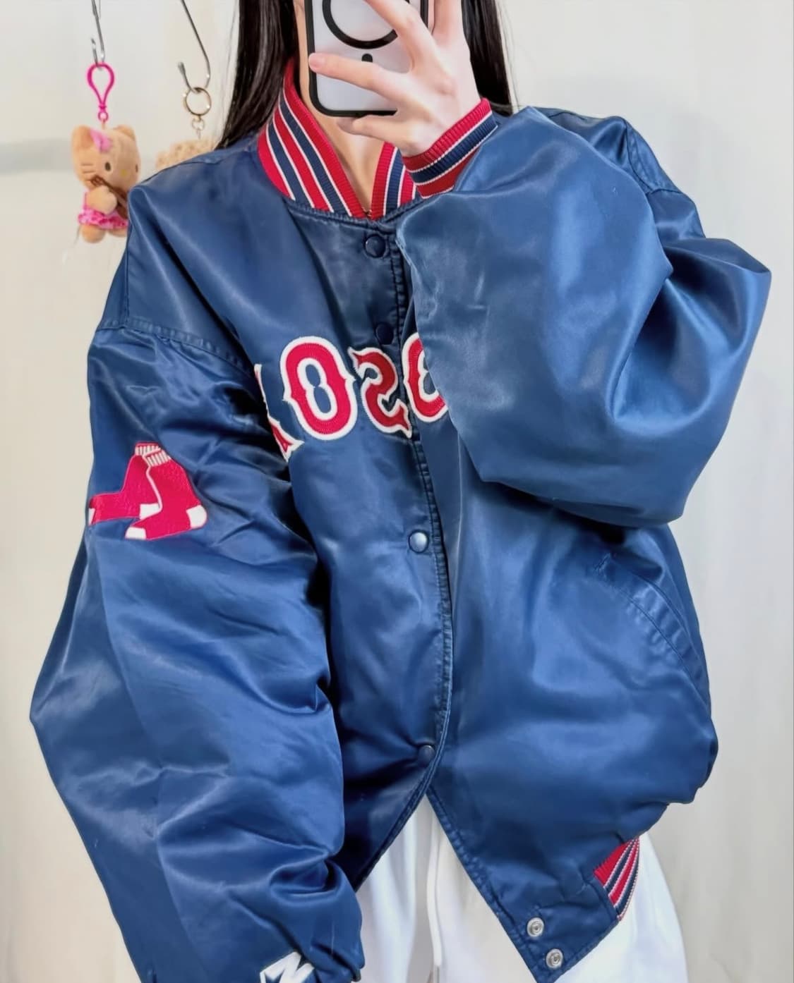 레드삭스 빈티지 바시티 상품이미지2