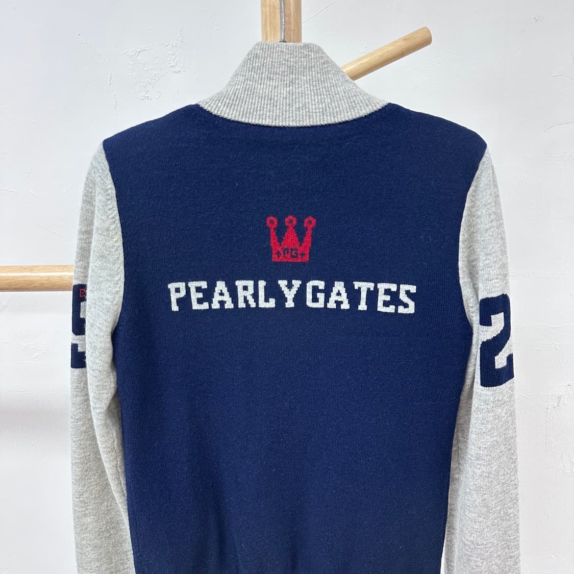 파리게이츠 골프 여성 울캐시미어 니트 집업 자켓 0사이즈 상품이미지5