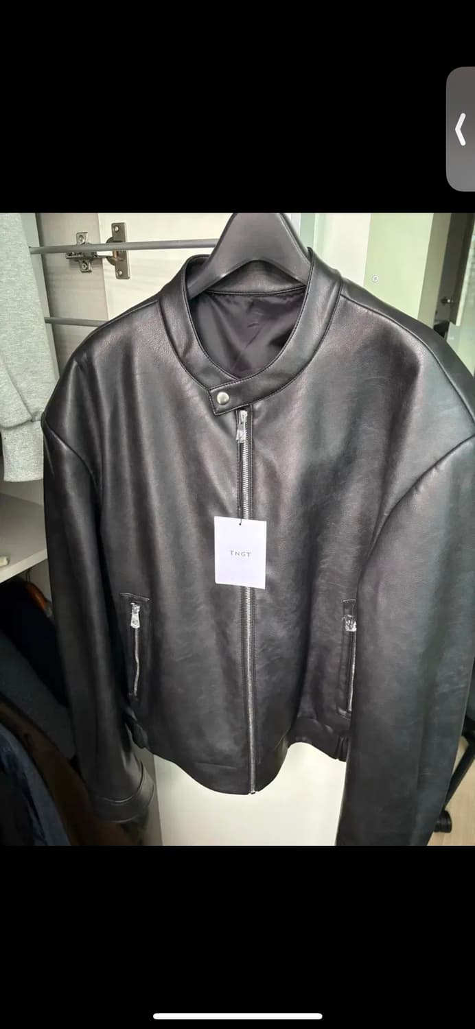 Tngt Faux Leather Bike Jumper 바이커 레더 자켓 상품이미지1