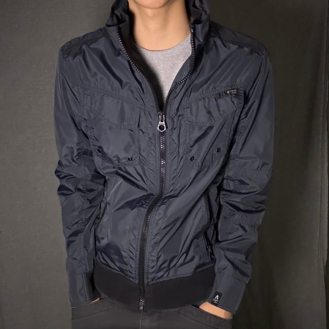 버커루 바람막이 자케ㅛ 네이비 상품이미지3