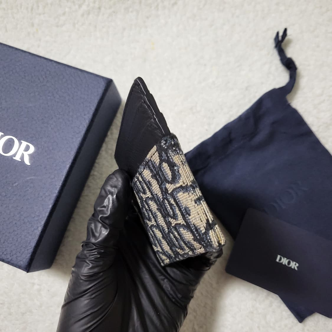 [새상품급/풀구성] 디올 오블리크 자카드 카드홀더  상품이미지5