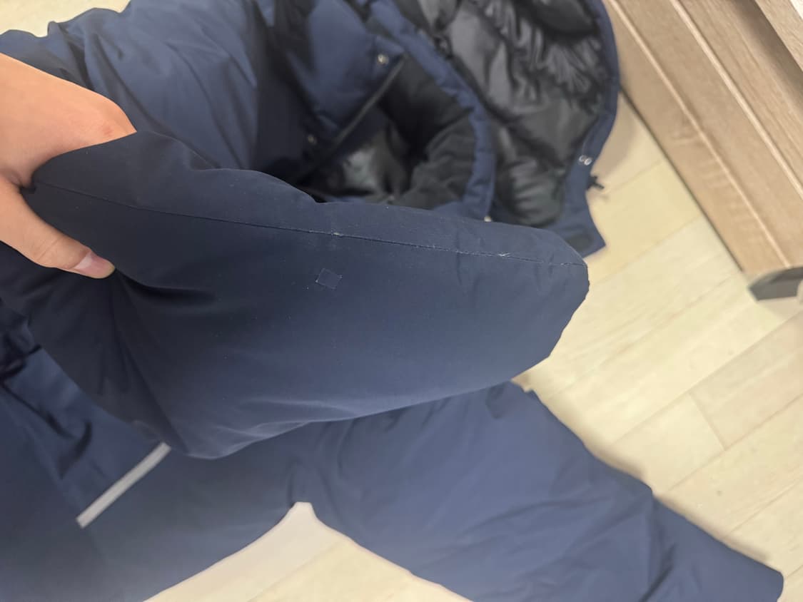 (105)휠라 헤비 벤치 롱다운 패딩 점퍼 네이비 상품이미지6