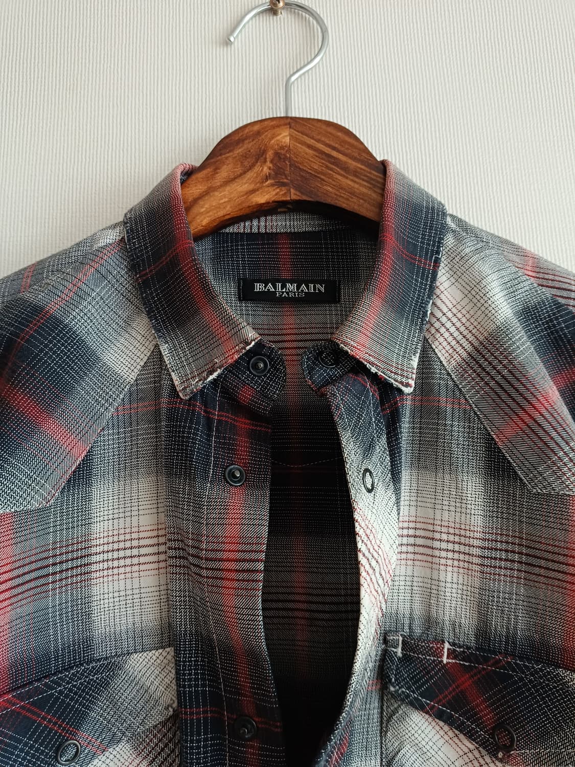 Balmain 2010 AW 발망 카우보이 셔츠 데카르넹 플란넬 체크셔츠 상품이미지7