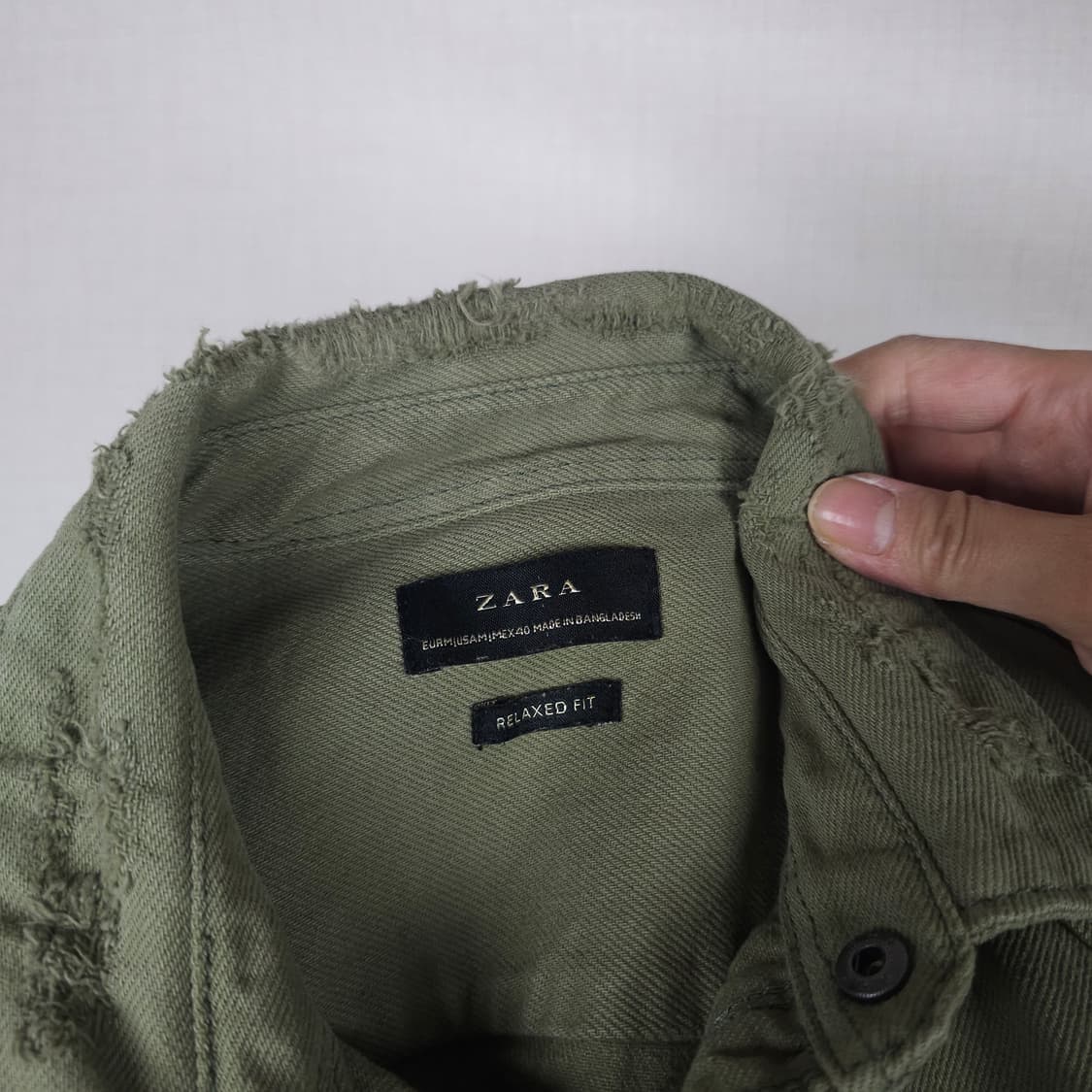자라 긴팔남방 남자95사이즈  상품이미지3