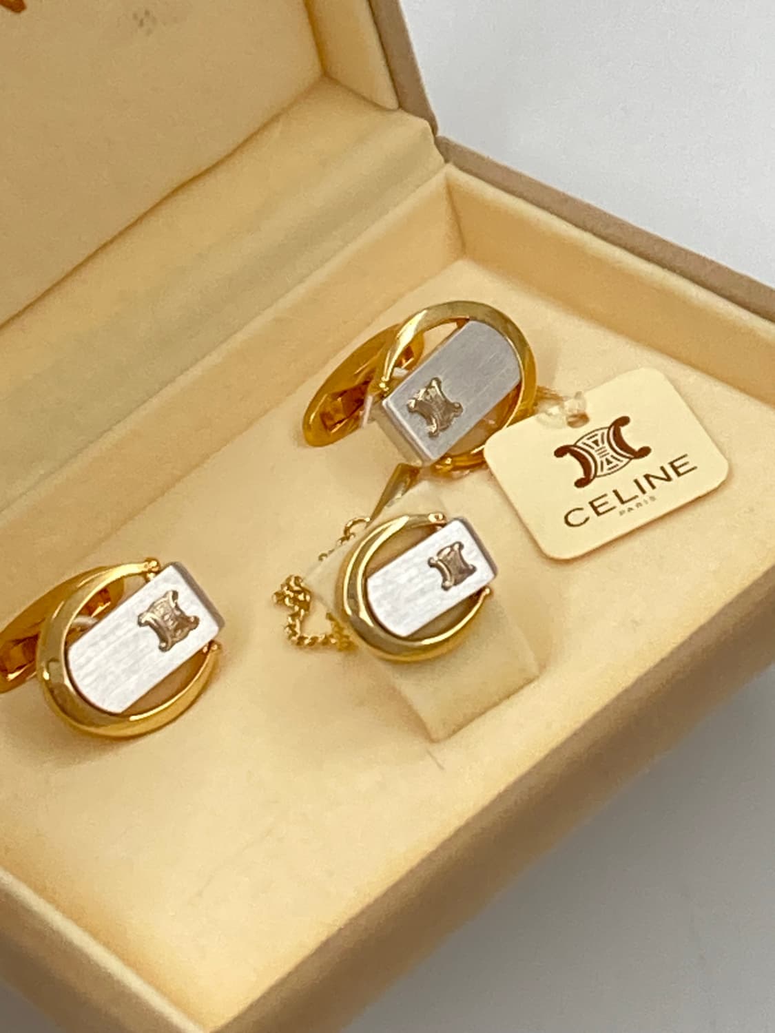 셀린느 넥타이핀(뱃찌형)+커프스링크 세트 상품이미지2