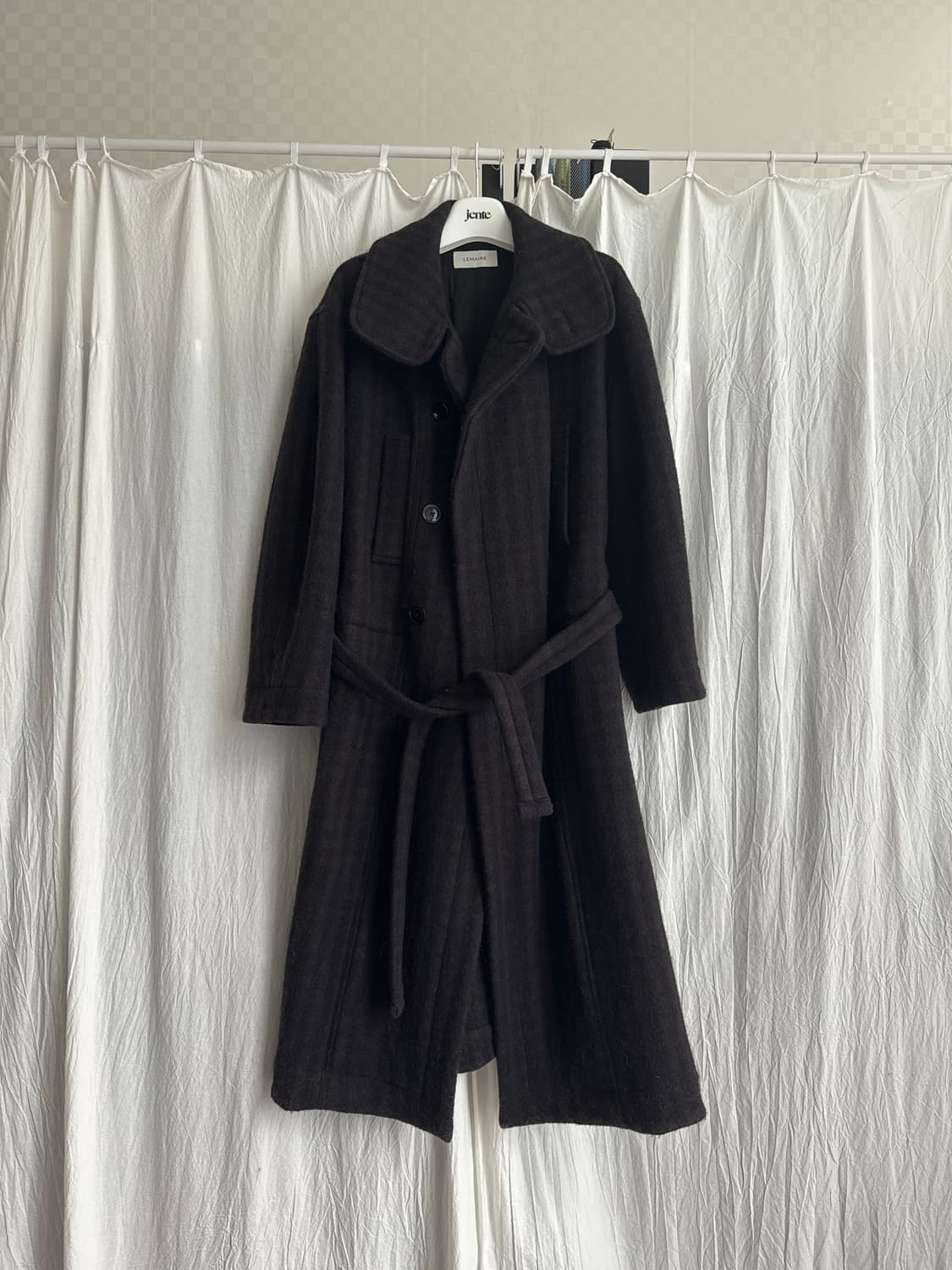 르메르 Wool Check Bathrobe Coat 상품이미지1