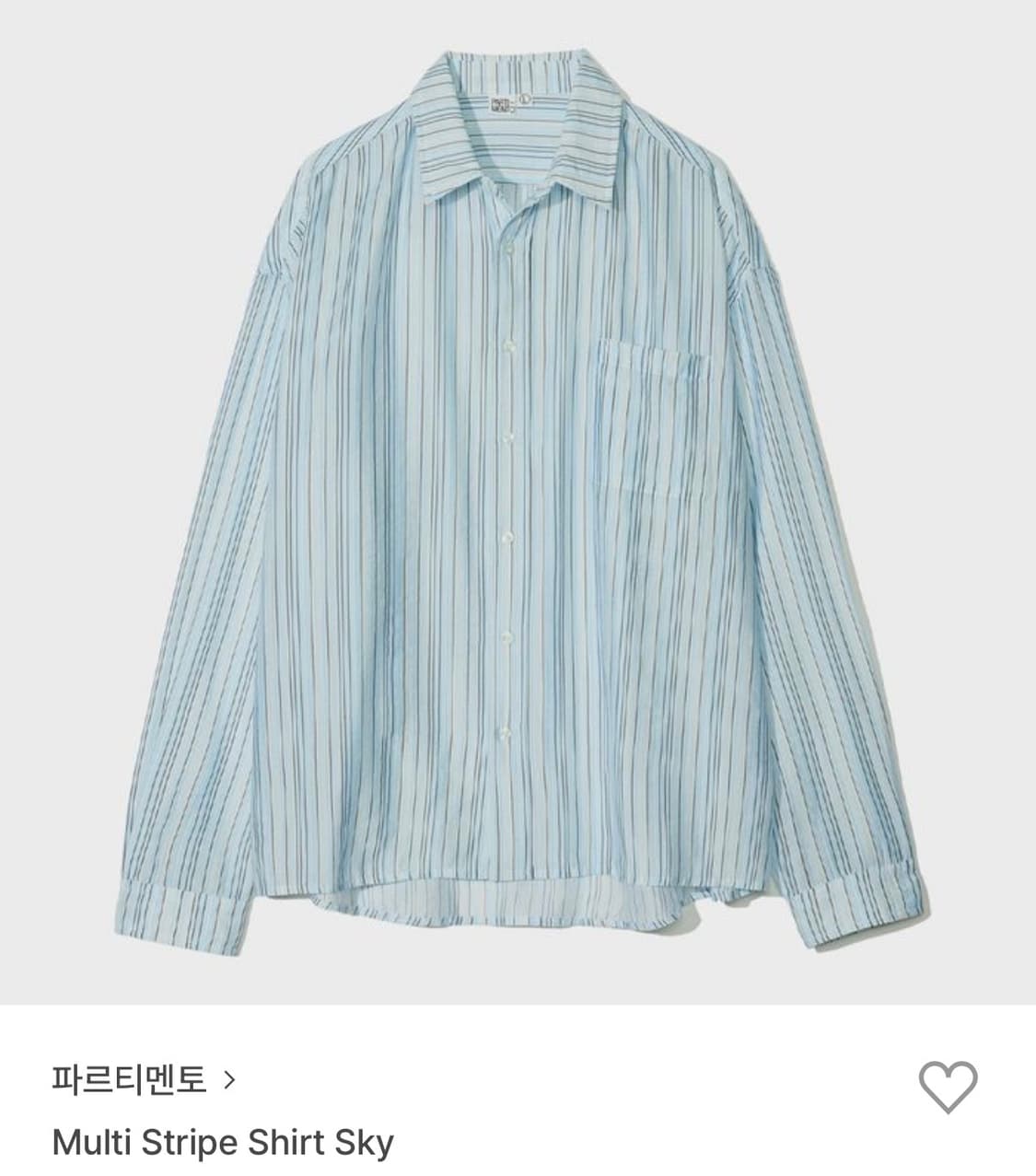 파르티멘토 스트라이프 셔츠 M 상품이미지3