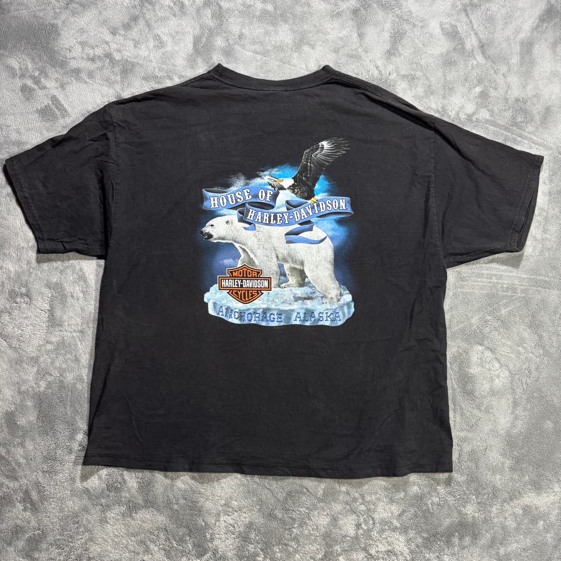 할리데이비슨 알레스카 앞뒤 프린팅 반팔 티셔츠 상품이미지3