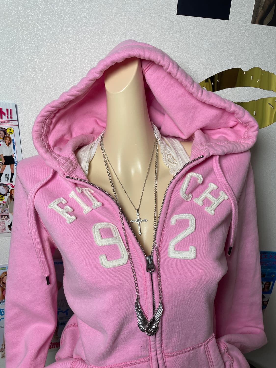 Abecrombie 아베크롬비 핑크 후드집업 상품이미지3