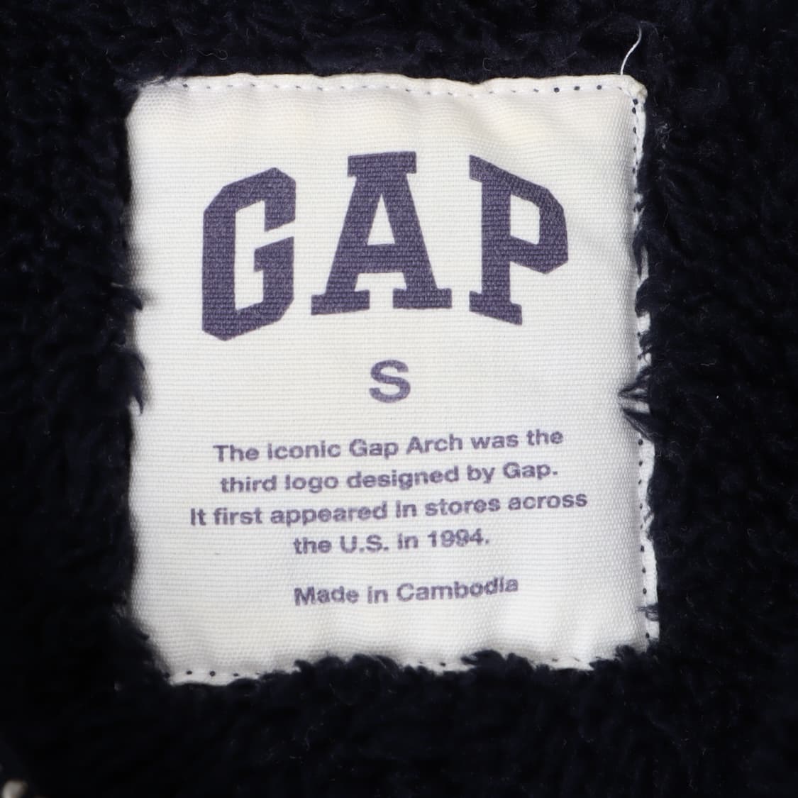 갭 네이비 로고 쉐르파 후드집업 상품이미지8