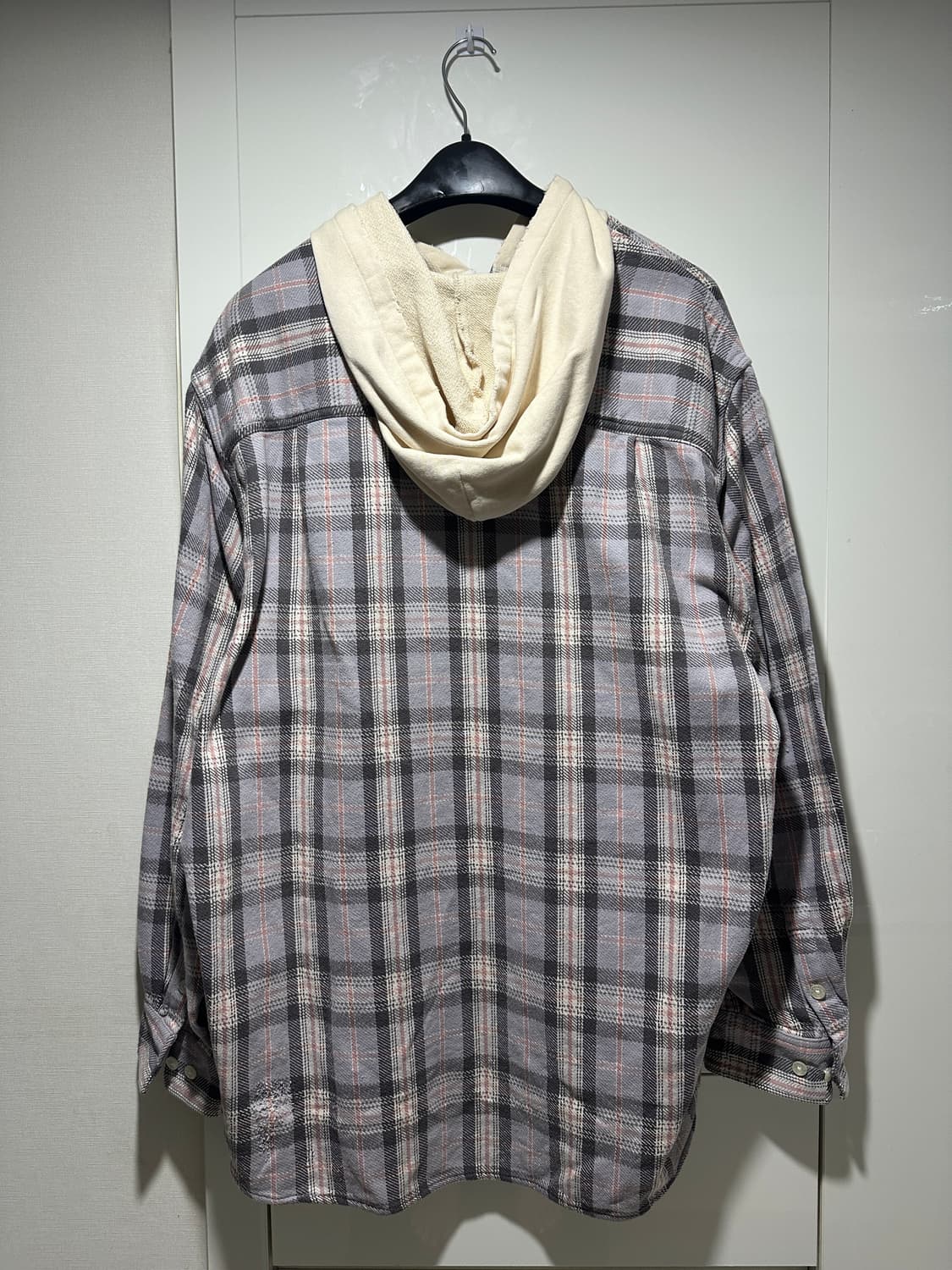 [카미야]kamiya Distressed Check ShirtHoodie 상품이미지6