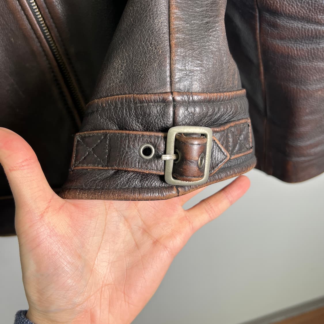 할리데이비슨 브라운 라이더 가죽 자켓 L 상품이미지9