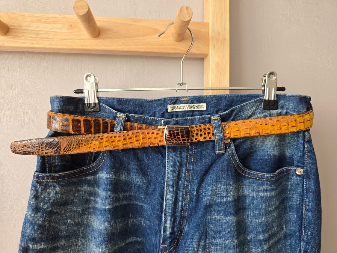 RARE 80s Japan Archive - Crocodile Belt 상품이미지1
