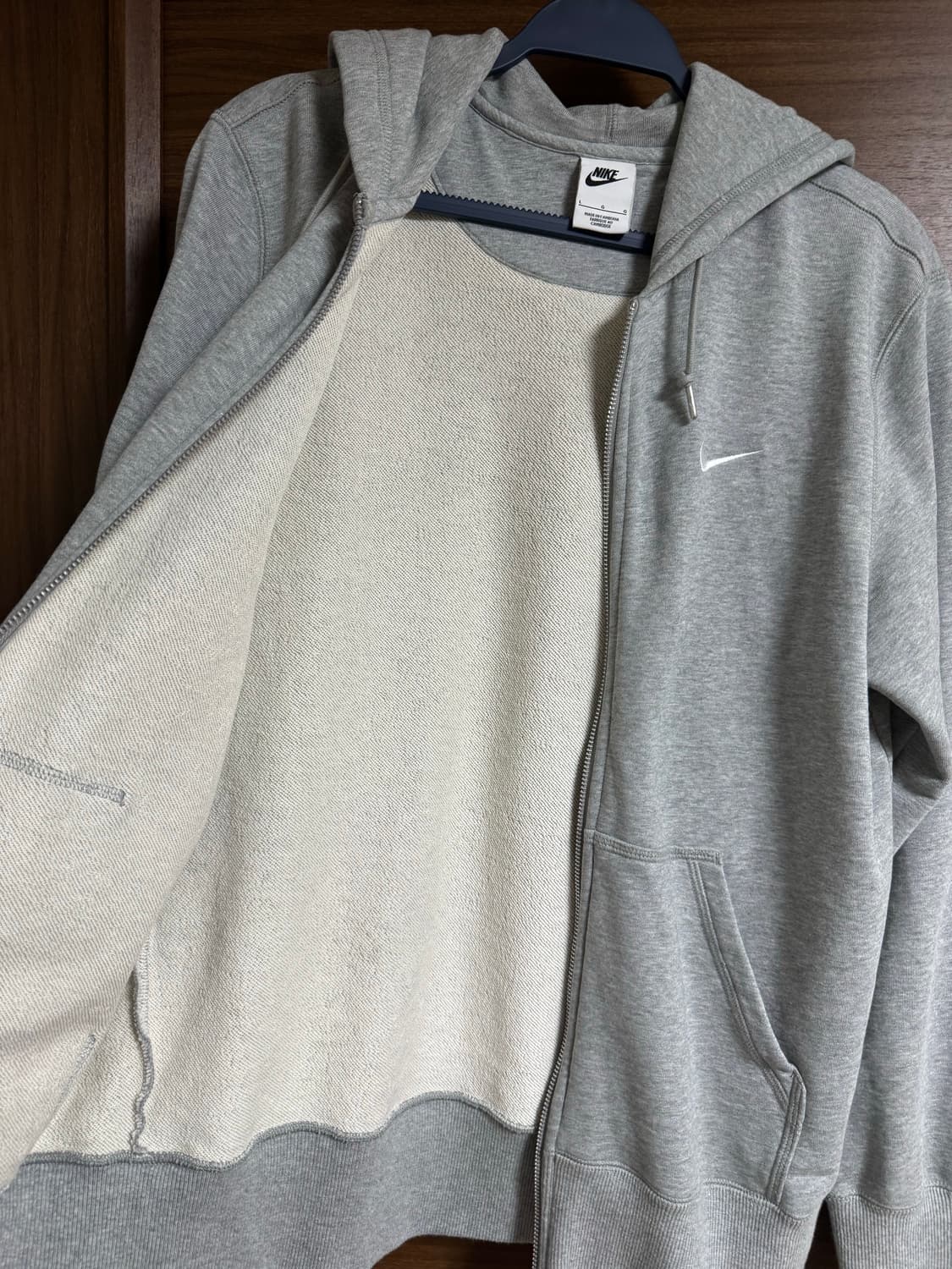 나이키 후드집업 L 회색 상품이미지3