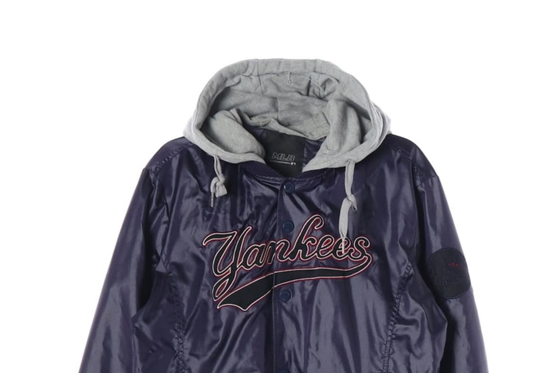 MLB 양키스 빅로고 후드 바시티 자켓 XL 상품이미지3