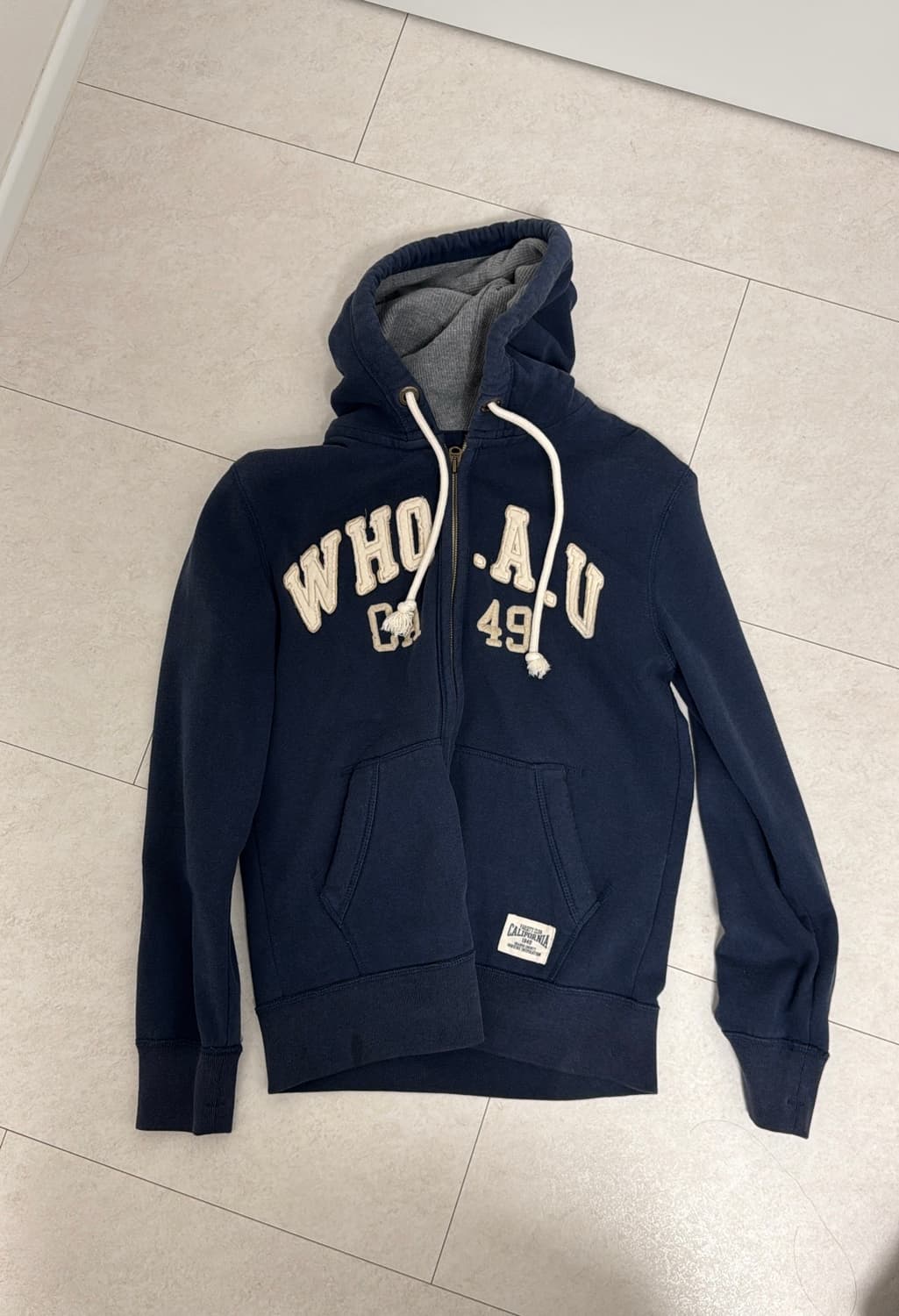 후아유 네이비 후드집업  상품이미지2