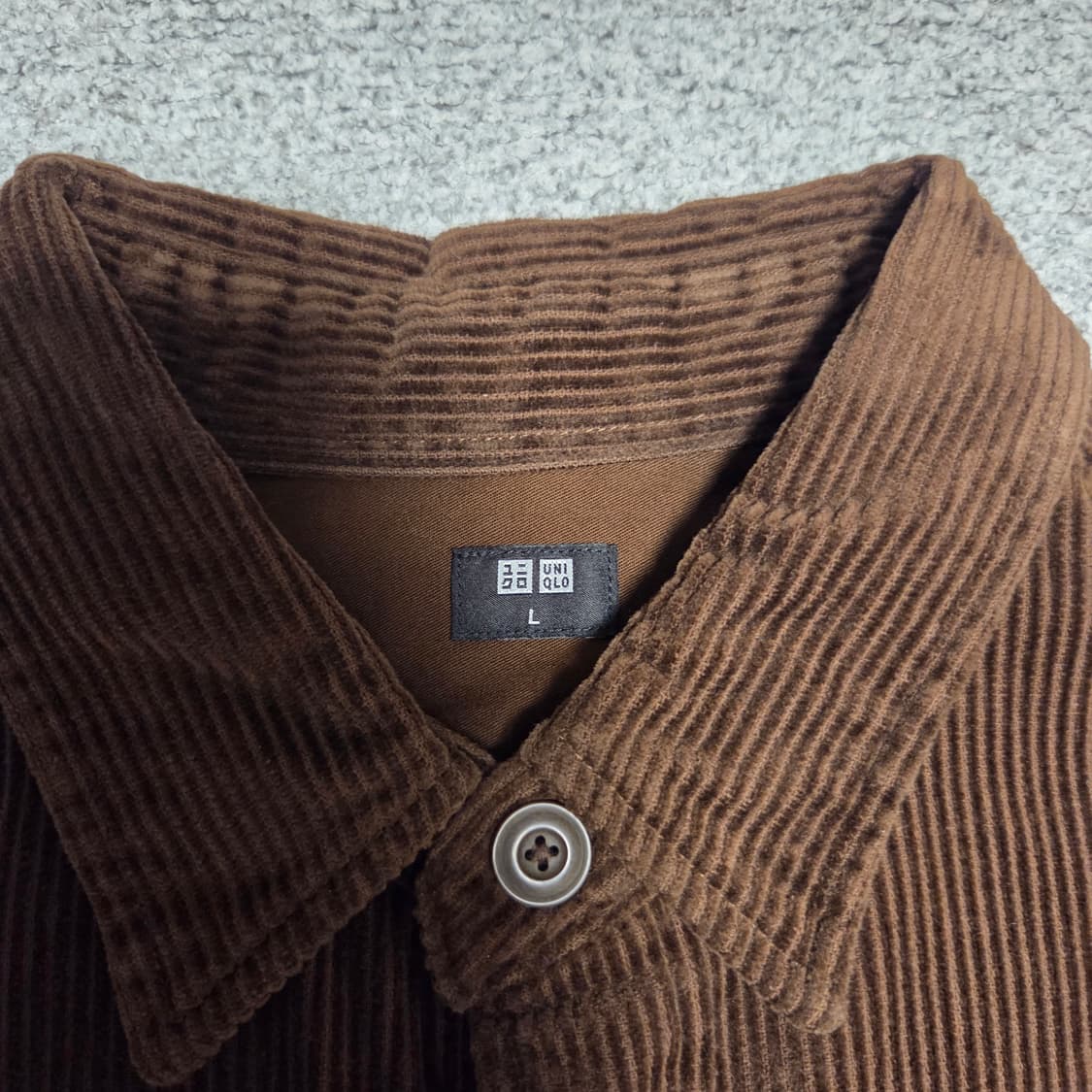 Uniqlo 유니클로 코듀로이 브라운셔츠 L(100) 상품이미지3