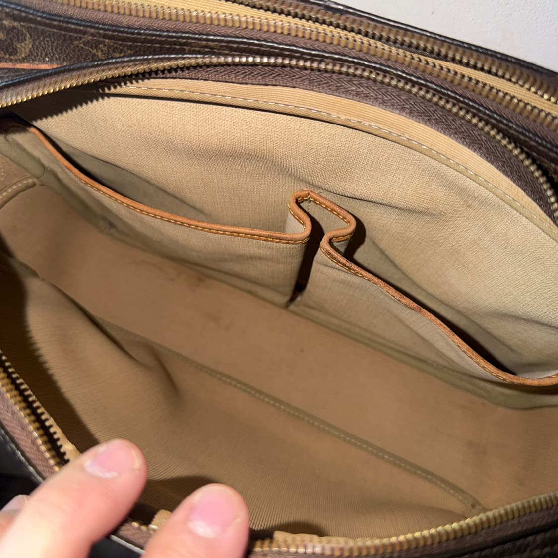 빈티지 루이비통 모노그램 리포터백 라지 숄더&크로스백 상품이미지9