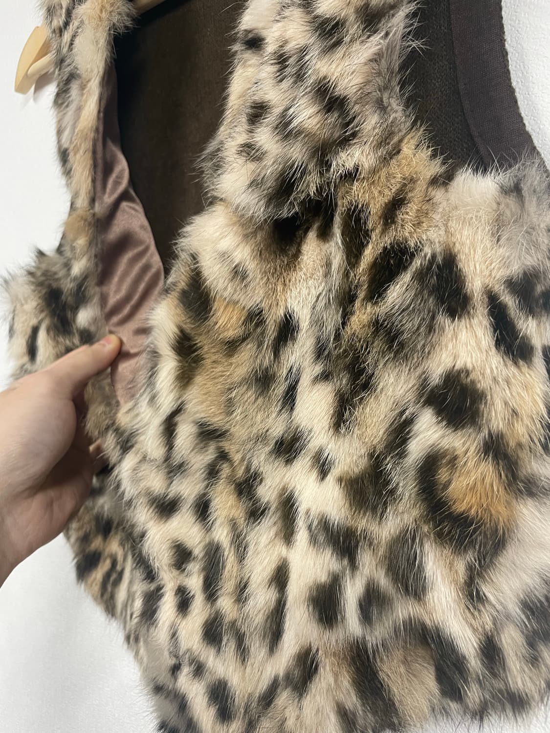 SUBI 레오파드 퍼 베스트 상품이미지2