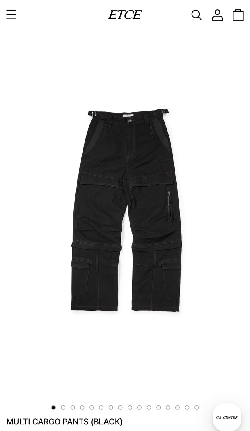 etce multi cargo pants (black) m사이즈 상품이미지1