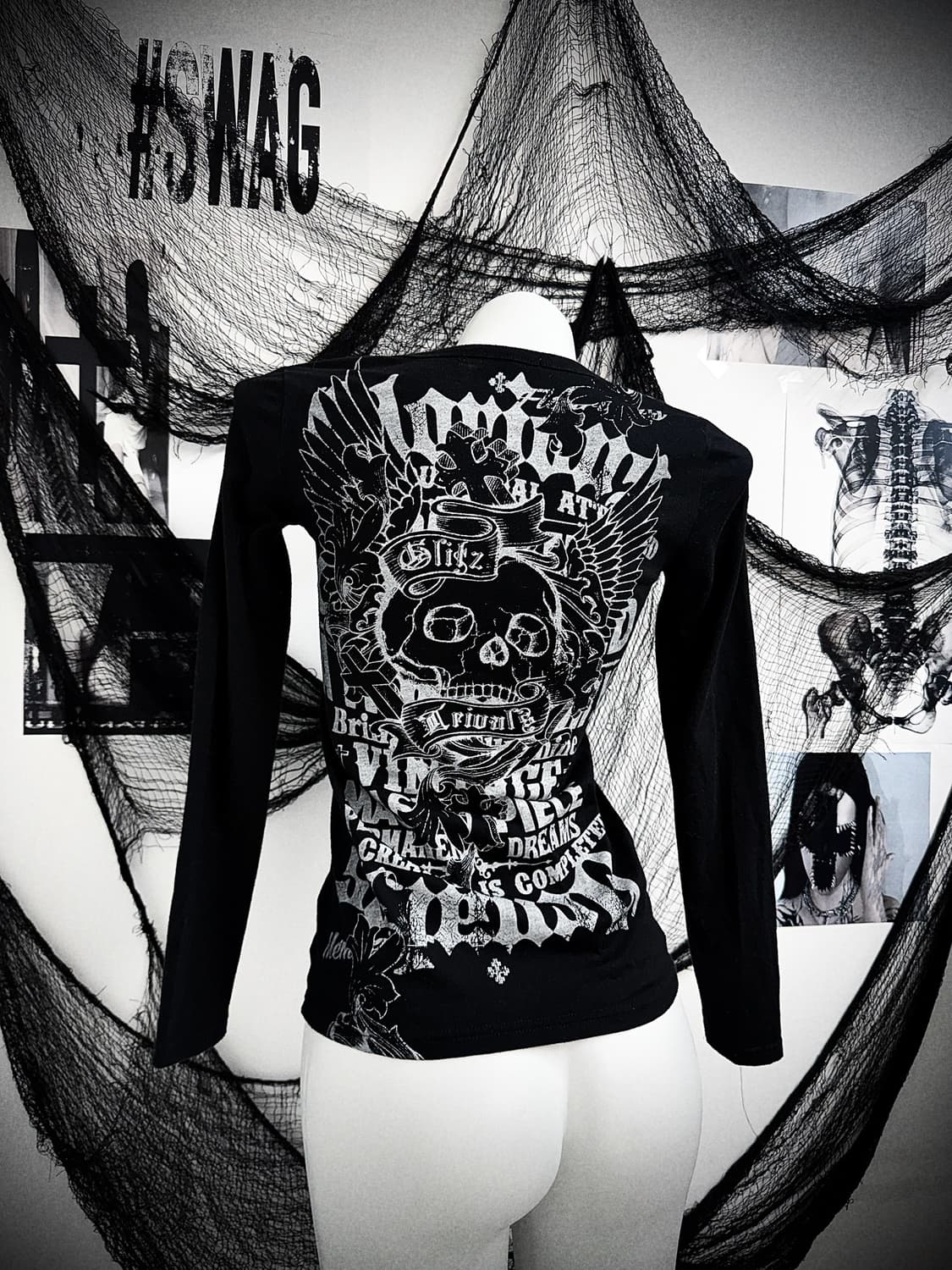 00s punk beads printing longsleeve 상품이미지1