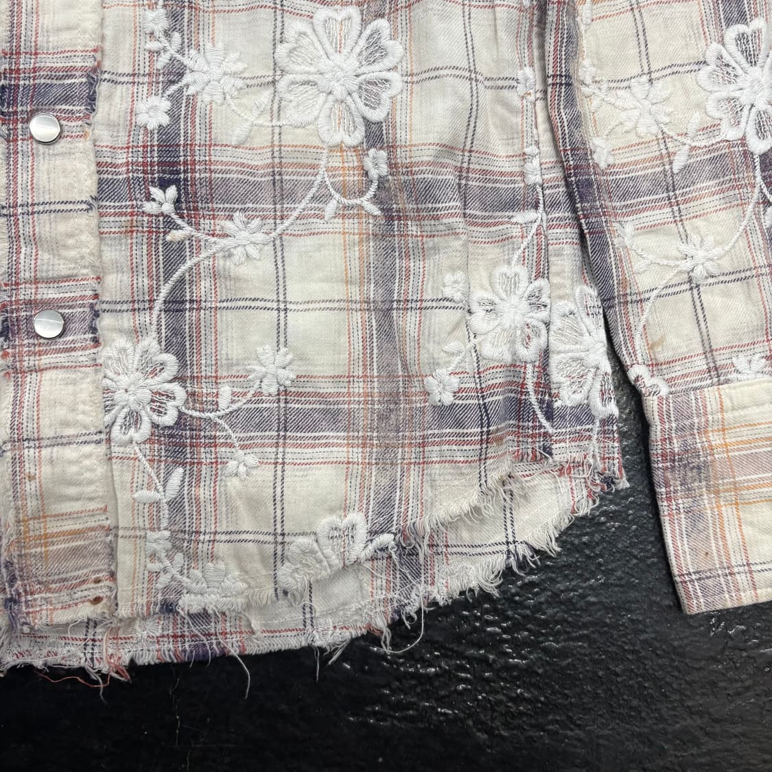 (90)JPN플라워자수웨스턴셔츠 상품이미지5