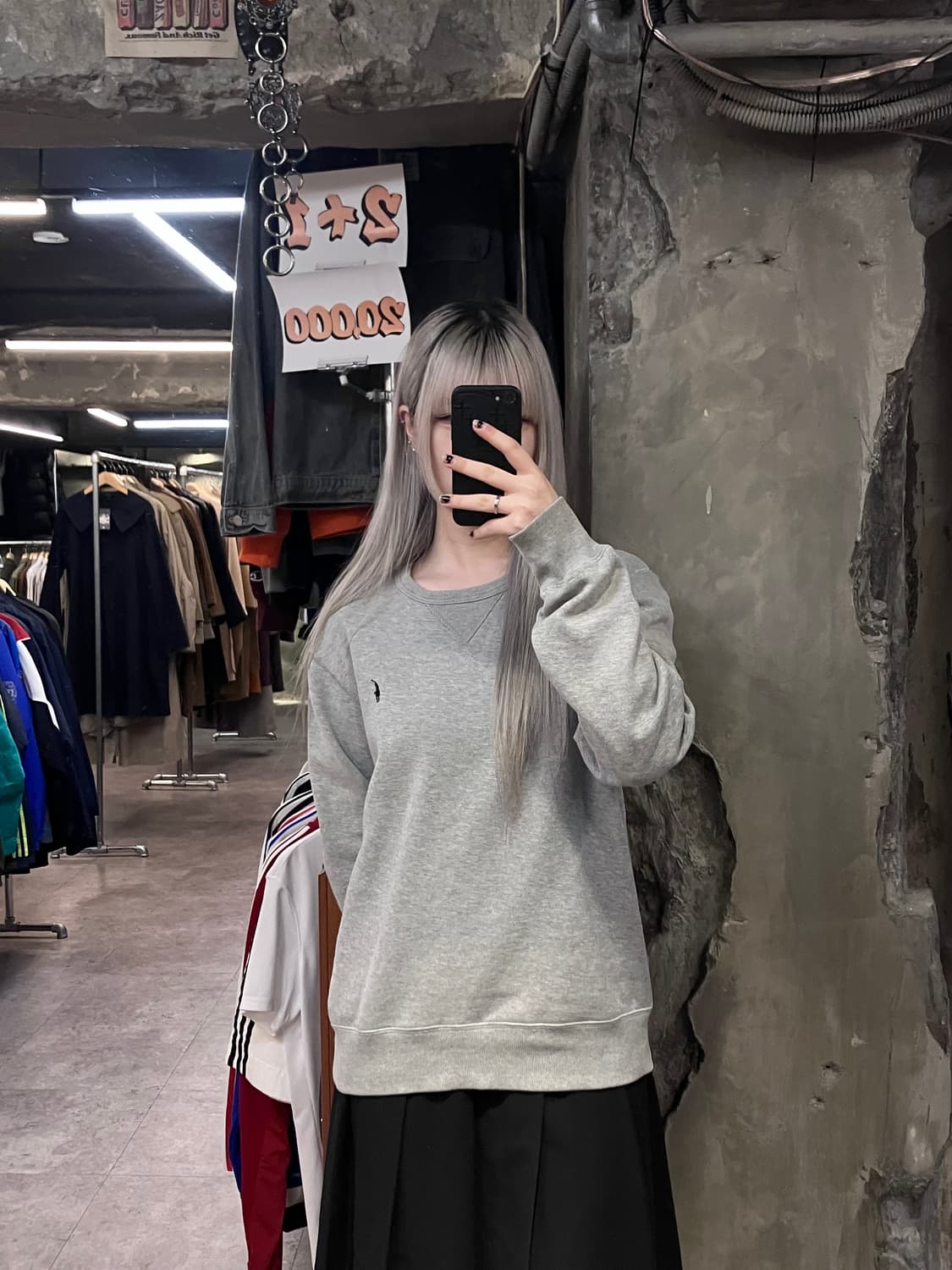 폴로 랄프로렌 기모 맨투맨 그레이 M   #csz2902 상품이미지2