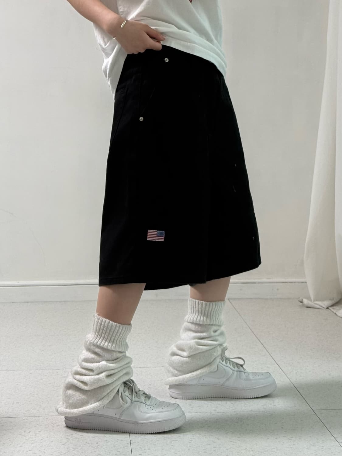 빈티지 블랙 버뮤다 팬츠 상품이미지2