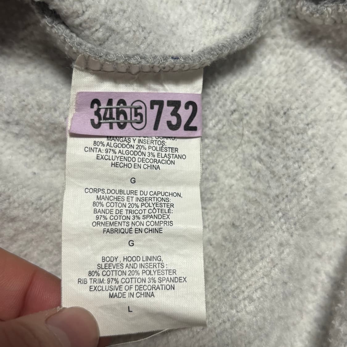 L 슈프림 X 챔피온 그레이 맨투맨 상품이미지5