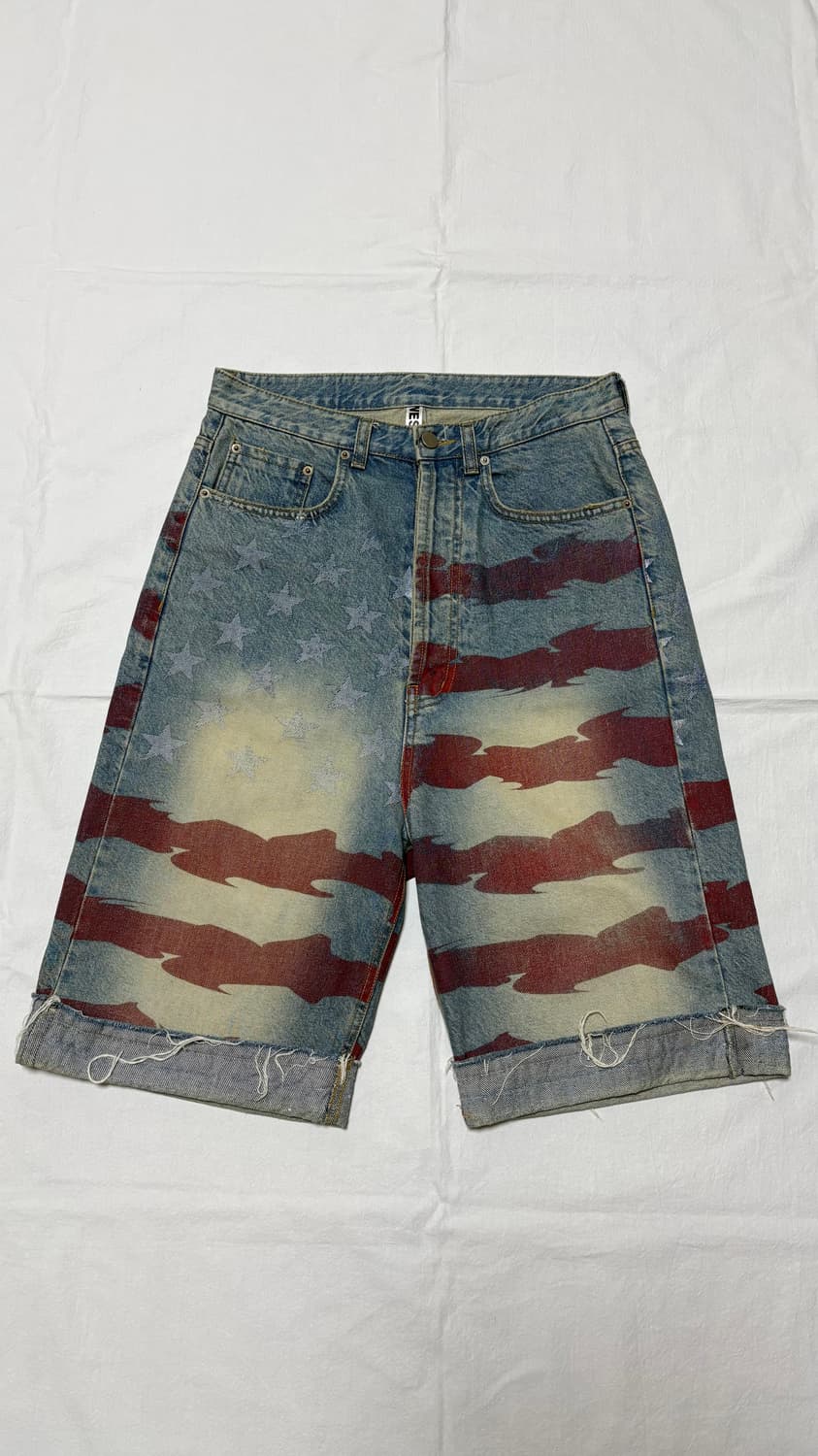 OG 웨스켄 스타 스팽글 버뮤다 데님 1size 상품이미지1