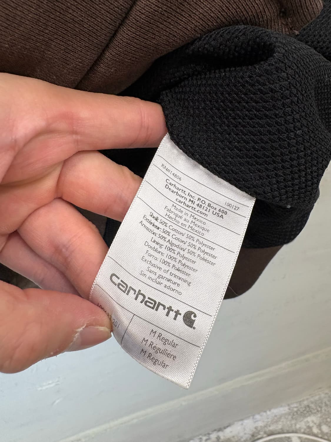 칼하트 브라운 써멀 후드집업 상품이미지7