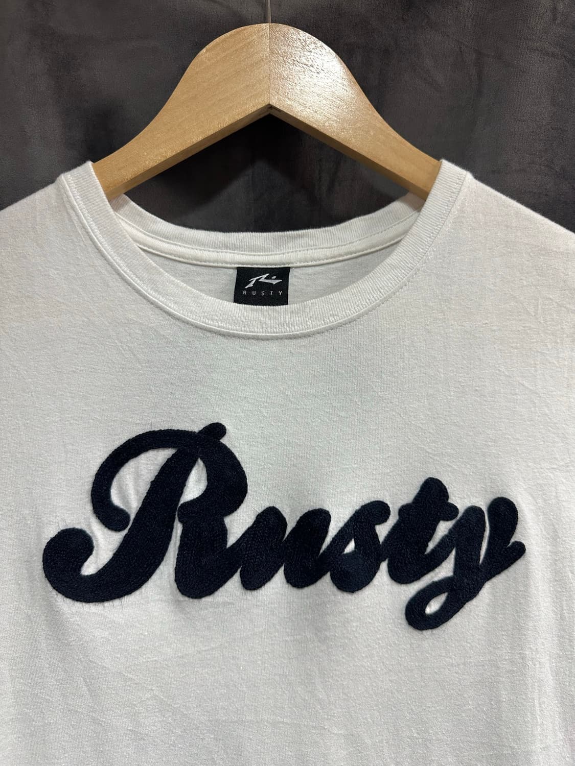 러스티 RUSTY 스마일 해피히피 반팔 티셔츠 M 상품이미지5