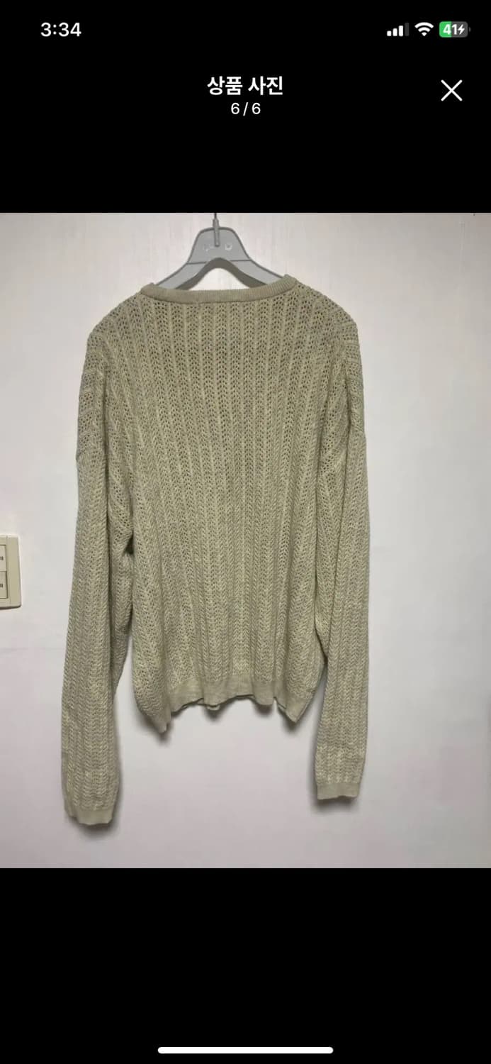 [SATUR] 세터 네츄럴 메시드 니트 L사이즈 상품이미지6