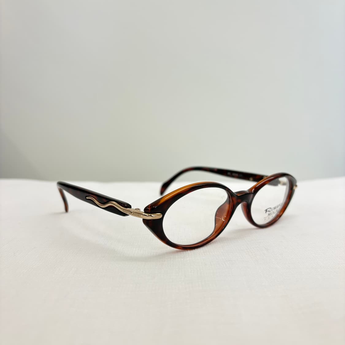 ROBERTO MOCALI 브라운호피 오벌 뿔테 상품이미지3